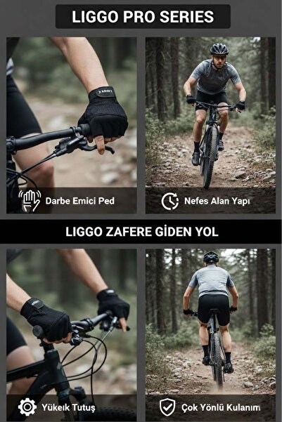 Liggo Bisiklet Eldiveni Motorcu Eldiveni Dağcı Eldiveni Outdoor Spor Eldiven