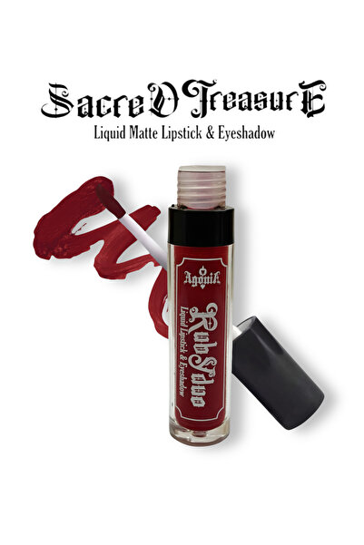 Agonia RubyDuo Kırmızı Mat Likit Ruj & Far — Vegan İçerikli — 6ml