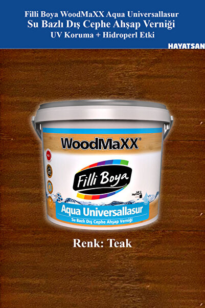 Filli Boya WoodMaXX Aqua Su Bazlı Dış Cephe Ahşap Verniği – UV ve Su Koruma