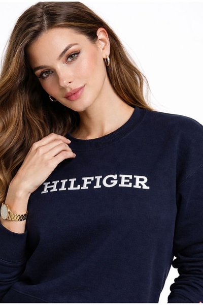 Tommy Hilfiger Hilfiger Monotip Embroidered Relaxed Fit Sweatshirt