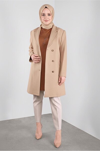 Alvina Двуредно палто с яка и кашет 90166