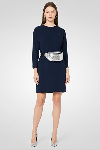 Lacoste Women Embroidered Logo Mini Dress, Navy