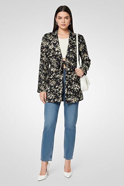 Scotch & Soda بليزر نسائي كاجوال بقصة عادية وطبعة كاملة، متعدد الألوان