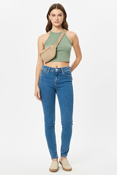 Tommy Hilfiger Women Regular Fit Was Stretchable Jeans, Blue