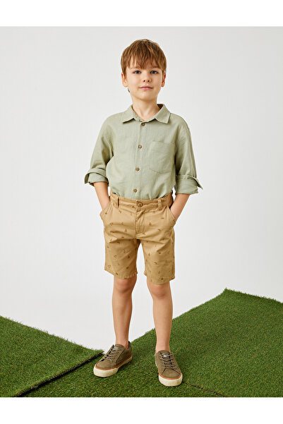 Koton Beige gemusterte/03H-Shorts und Bermudas für Jungen
