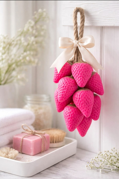 mz mazalinda Decorative Strawberry Soap Scented Room Wardrobe Fragrance Soap ...
