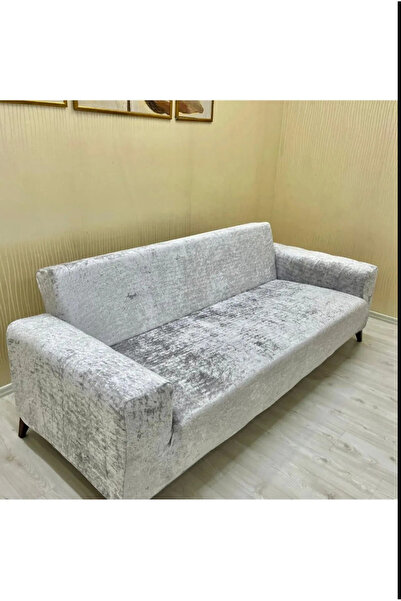 FurkanTicaret غطاء أريكة مخملي مطاطي قطعة واحدة مكون من 3 مقاعد|غطاء أريكة سر...
