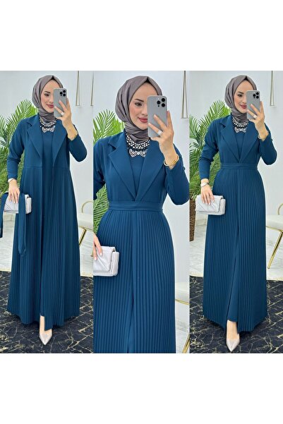 FIRSTESLEM تصميم أسطوري - طقم فستان نسائي مزدوج