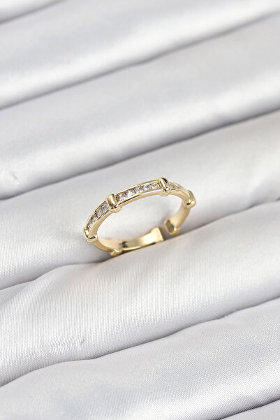 Skygo Brass Gold Color Bone Model Zircon Stone Women's Ring - Tj-Byk3888