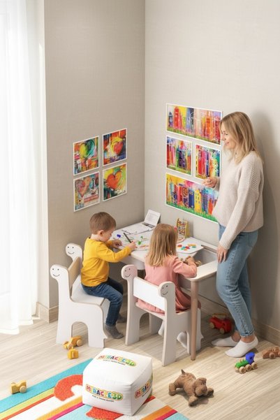 MİRACLE 3D Çocuk Oyun Etkinlik Çalışma Masası Aktivite Masası