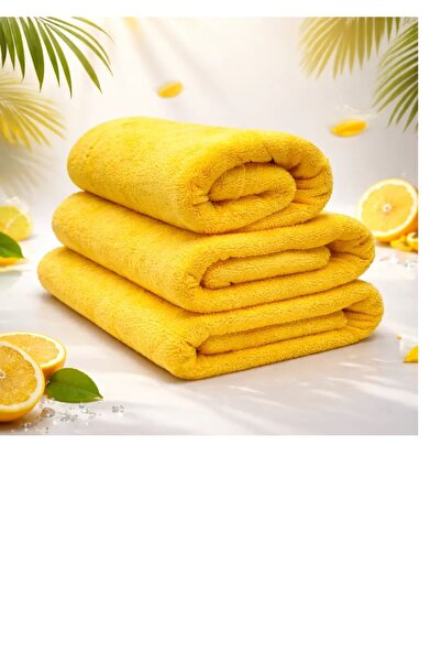 titocar Twisted Çift Taraflı Havlu Bez (Sarı) 50x80 cm