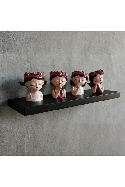 EPSWorld 4'lü "Sevimli Kızlar" Serisi: Çiçek Taçlı Dekoratif Taş Tozu Sukulen...