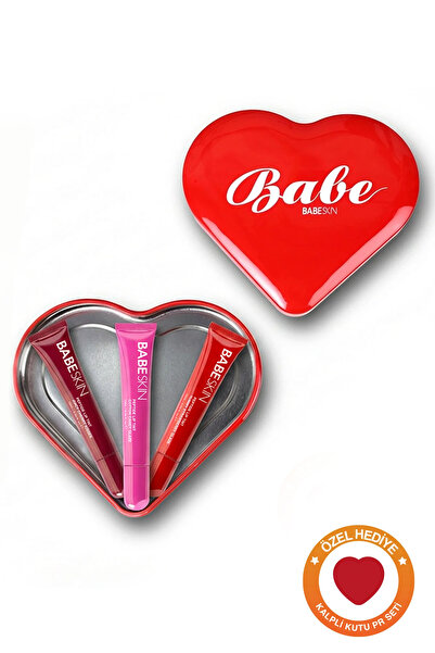 Babeskin Lip Balm Set PR Kutu Hediyeli I Pamuk Şekeri I Çilek I Kiraz I Nemle...