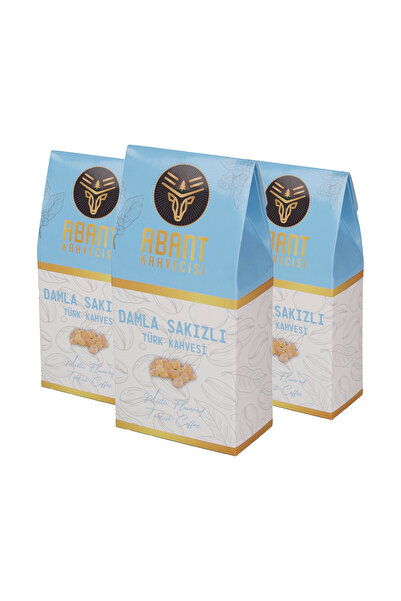 Abant Kahvecisi (3x200gr) 3'lü Doğal Damla Sakızlı Türk Kahvesi Lezzet Seti