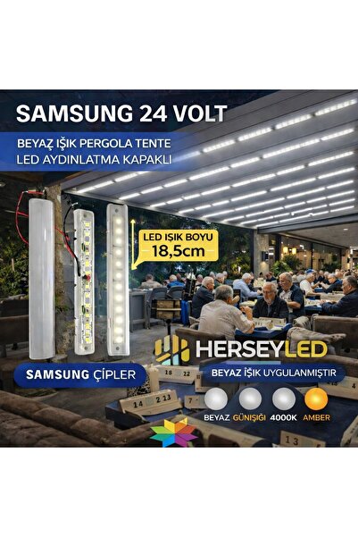 Samsung 24 VOLT BEYAZ PERGOLA TENTE LED AYDINLATMA KAPAKLI