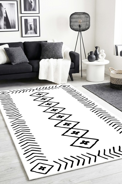 West Home Dijital Baskı Yıkanabilir Kaymaz Taban Salon Halısı Mutfak Halısı Yolluk Ve Banyo Paspası