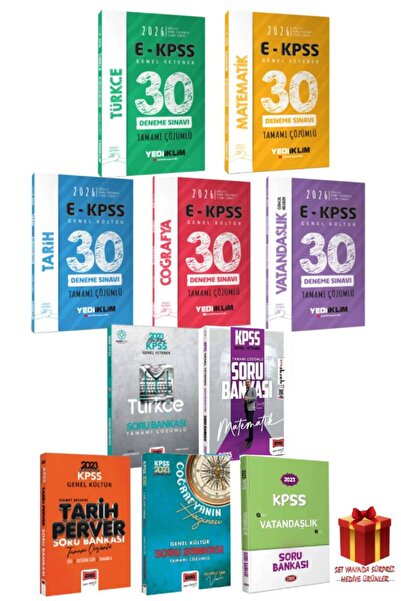 Yediiklim Yayınları 2026 Yediiklim EKPSS Deneme Seti+Yargı KPSS Soru Bankası ...