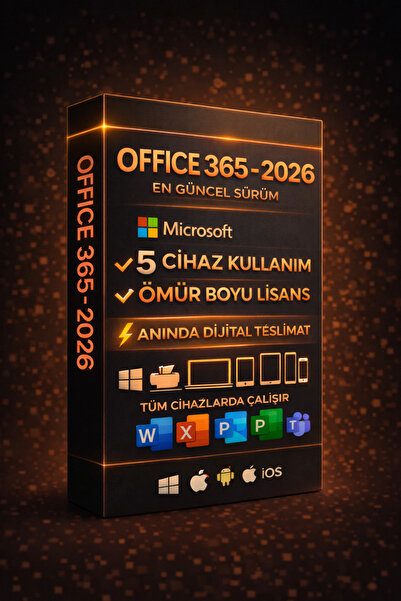 MICROSOFT Office 365 Pro Dijital Lisans 5 Cihaz Süresiz 2026 - Word , Excel ,...