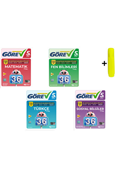Nitelik Yayınları Nitelik 5.Sınıf Görev Matematik Fen Türkçe Sosyal 36 Haftal...