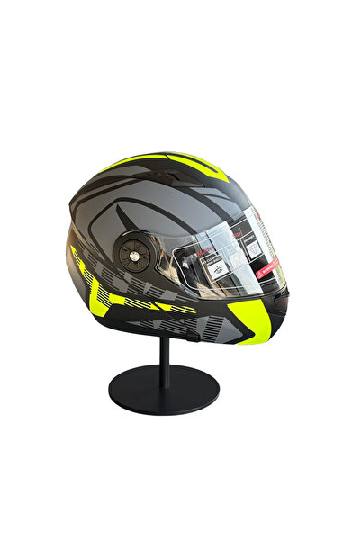 JK20 115 Güneş Vizörlü Çene Açılır Kask Z1 YELLOW