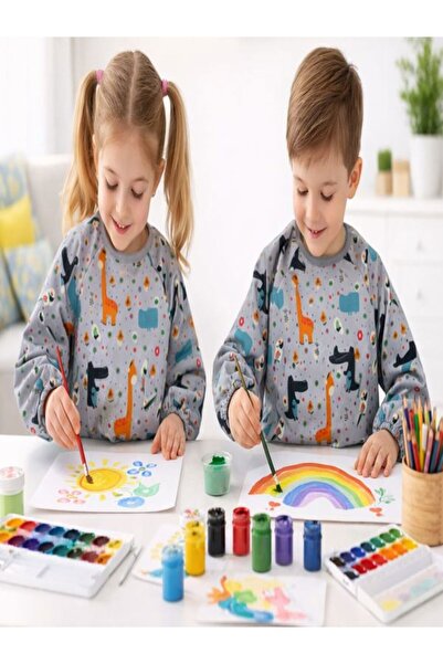 Aşkın Parti Evi 4-7 Years Old Liquid Proof, Long Sleeve Children's Activity P...