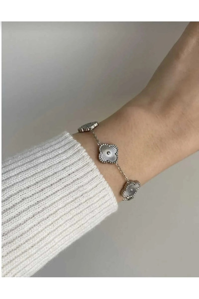 vogutima Women's Men's Steel Bracelet - 4 Leaf Clover Laser Lighted Model in ...