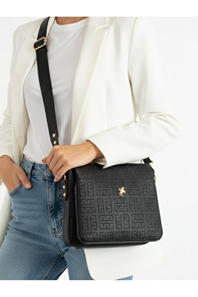 Çanta Trend Miami Polo Faux Leather Women's Crossbody Bag with Adjustable Strap