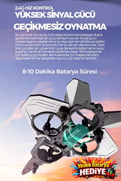 ROBO Uzaktan Kumandalı Taklacı Uçak Yedek Batarya Hediyeli Mavi