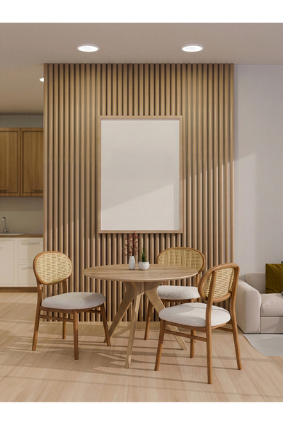 MODENSA 90X90 Yuvarlak Mutfak Masa Salon Masası Pera Model (Sadece Masa)