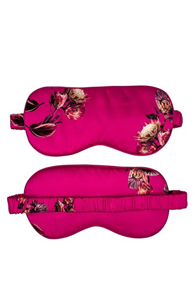 ICON SILK 'Sleep & Glow' Saf Ipek Uyku Maskesi Göz Bandı (FUCHSİA)