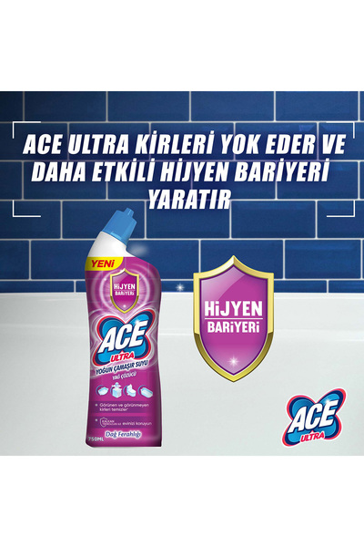 ACE Ultra Power Jel Kıvamlı Çamaşır Suyu Limon + Dağ Tazeliği + Okaliptus 810 Gram X 12 Adet