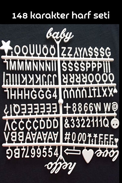 fikirstore Led Işıklı Ahşap Mesaj Panosu-letterboard- Ahşap Ayaklı (PİLLİ)