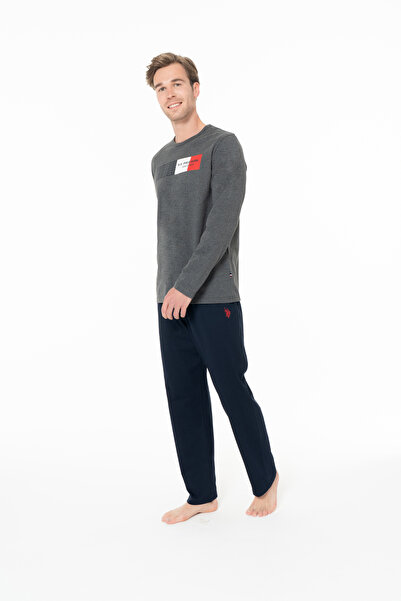 U.S. Polo Assn. Muški Pamuk delni licencirani set pidžama 18945-ANTRACIT MELA...