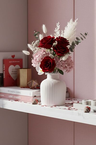 Arteliss Pinterest Vazosu Mini Pampas Vazo İskandinav Tarz Dekoratif Silindir...