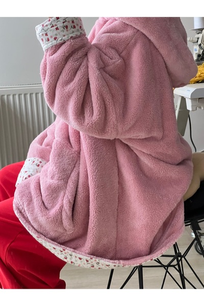 Ceyceygiyim Giyilebilir Battaniye çiçek desen