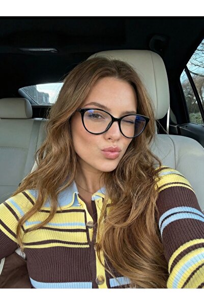 funeyes نظارات دينا بلاك كات آي الزرقاء المقاومة للضوء الأزرق، نظارات شعبية ذ...