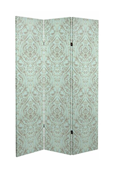 Genel Markalar Soyut 3 Kanatlı Oda Bölücü Çift Taraflı Kanvas Paravan