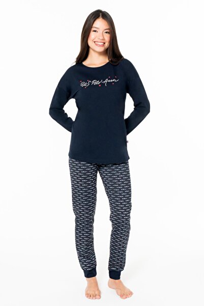 U.S. Polo Assn. Γυναικείο σετ πιτζάμες για το σπίτι, 100% βαμβακερό, με στενό...