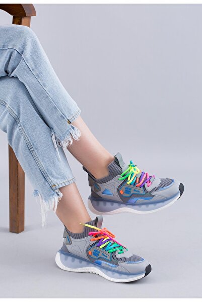 Guja 25Y433 Жіночі сірі трикотажні унісекс-кросівки з товстою підошвою, ортоп...