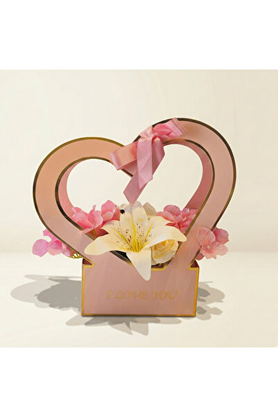 Rosea Çiçekevi Pembe Seni Seviyorum Zambak Detaylı Kutu Sevgiliye Arkadaşa He...