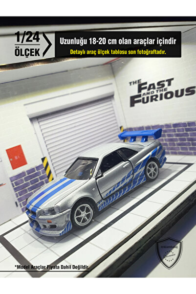 reklambalaj Fast and Furious Diecast Led Işıklı Akrilik Korumalı Stand/Dioram...