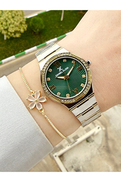 Daniel Klein İç Kadranı Yeşil Kadın Kol Saati Ve Bileklik