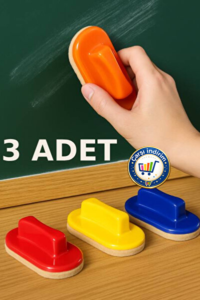 nistabolje 3 Adet Yazı Tahta Silgisi