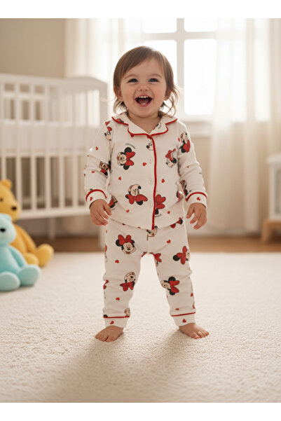 minço bebe طقم بيجامة للأطفال البنات والأولاد على شكل حيوان لطيف مكون من مطبو...