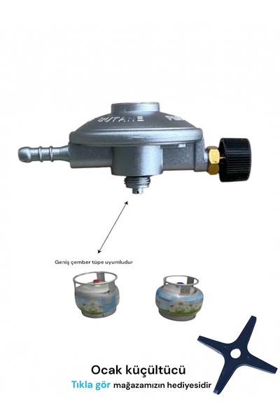 Orgaz Küçük tüp dedantörü 2kg tüp gaz regülatör piknik tüpü kamp ocak başlığı...
