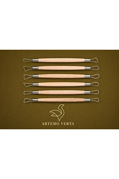 RİVER Kil ve Seramik Modelaj Aletleri Dip Alma Seti – Çift Taraflı Modeler (6...