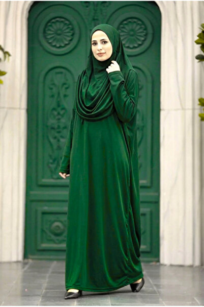 FRESCO SCARFS فستان صلاة من القطن الممشط، عملي، يجب ارتداؤه بالكامل مع غطاء ل...