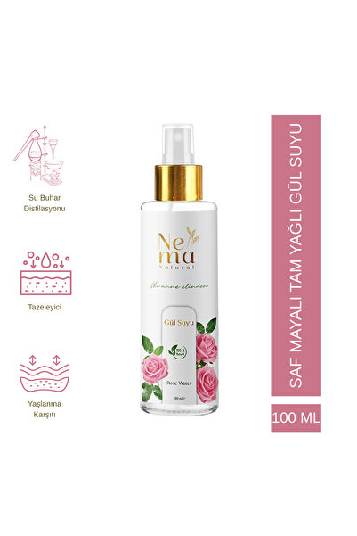 Nema Natural Gül Suyu Gözenek Sıkılaştırıcı Aydınlatıcı Ve Arındırıcı Tonik