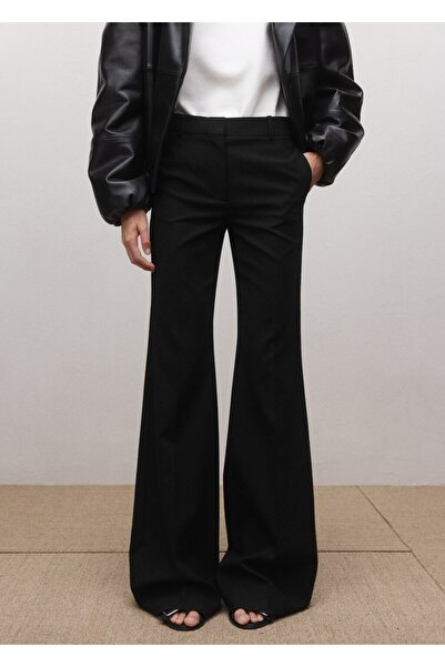 MANGO Woman Orta belli wideleg pantolon