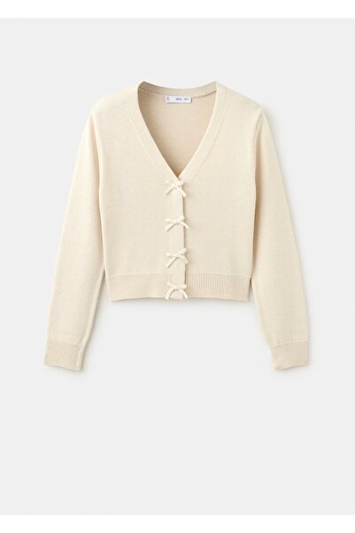 MANGO Woman Bağ detaylı triko hırka